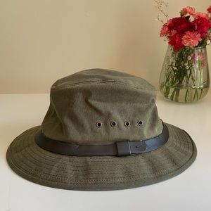 Filson Tin Cloth Packer Hat, Green, Size Small